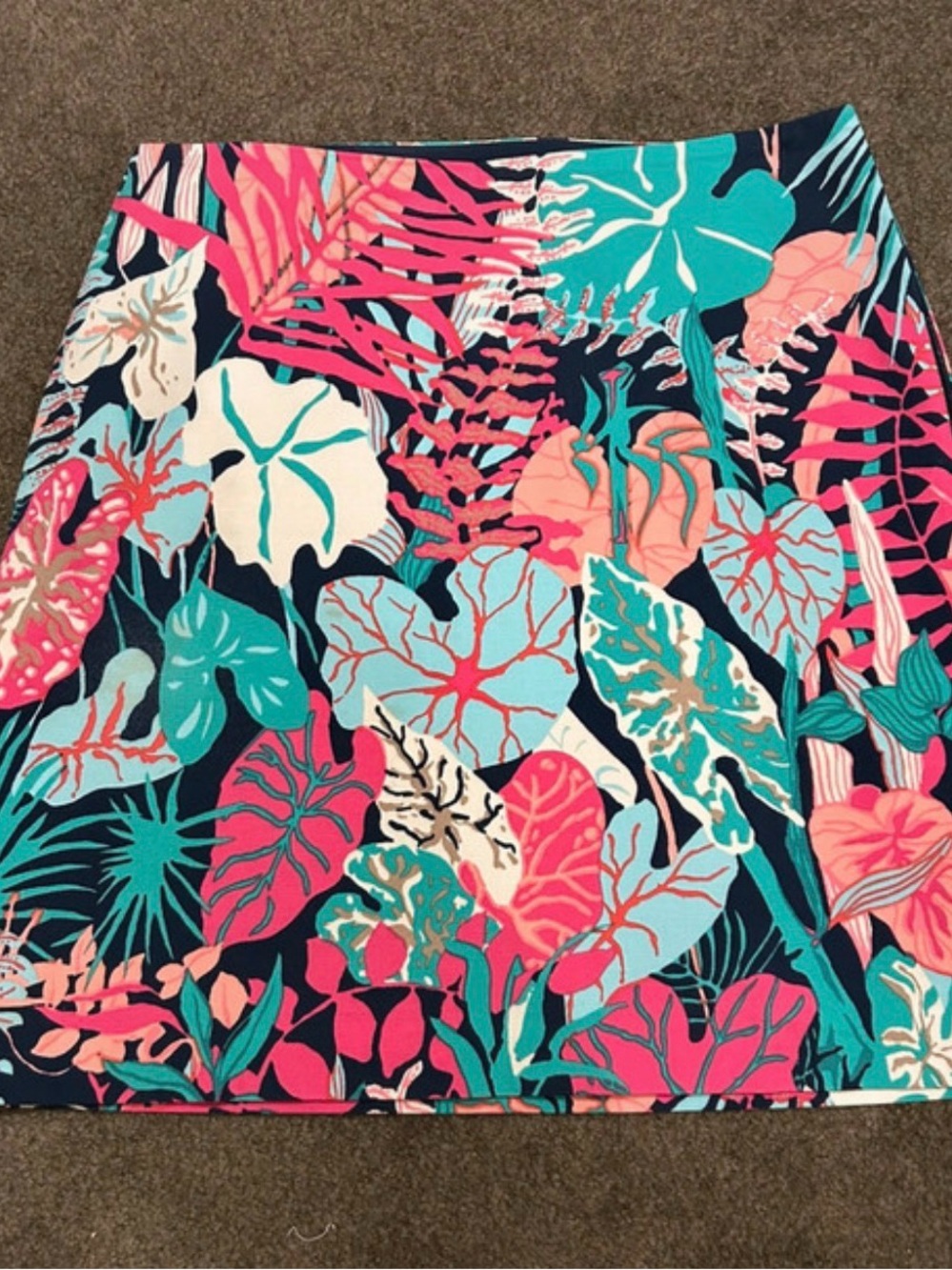 Talbots tropical print skirt